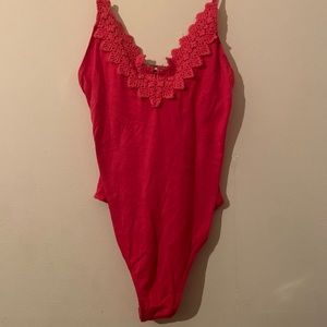 Red bodysuit